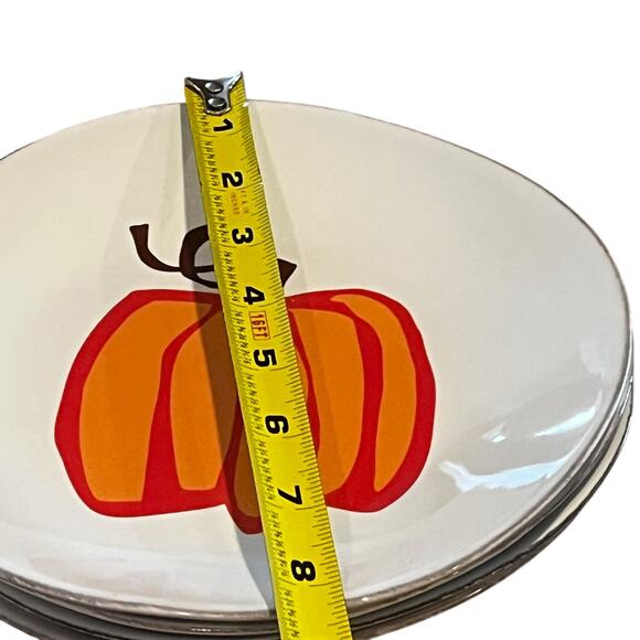 Crate and Barrel Plate Salad-Bread- Dessert 
Pumpkin Fall Holiday Halloween - Picture 4 of 4